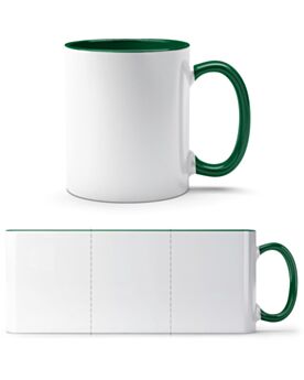 Weiß/Dunkelgrün-front