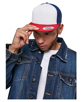 Bunte Trucker Cap bedrucken mit weißem Schwammfrontpanel FX6005FW