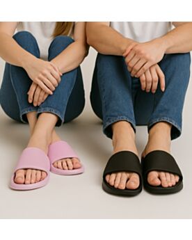 Bequeme Badeschlappe mit Stoffband selbst bedrucken