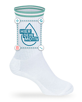 Premium Sportsocken aus Bio-Baumwolle bedrucken