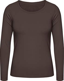 Women´s T-Shirt #E150 Long Sleeve TW06T Bear Brown