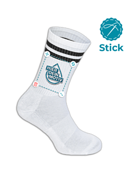 Personalisiere bestickte Socken mit deinem Wunschmotiv
