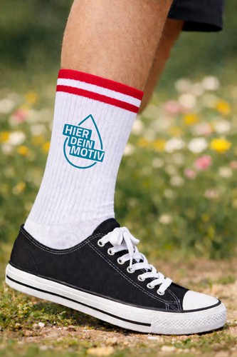 Premium Sportsocken aus Bio-Baumwolle bedrucken
