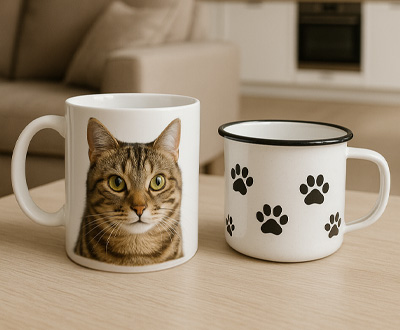 Tassen und Emaille Tassen mit Foto und Motiven günstig bedrucken